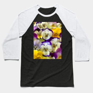 Pretty Pansies Baseball T-Shirt